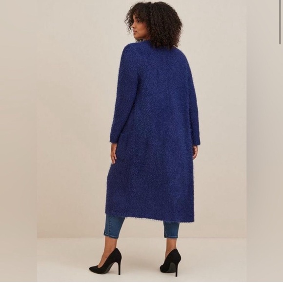 Popcorn Duster Open Front Sweater NWOT - Picture 3 of 9